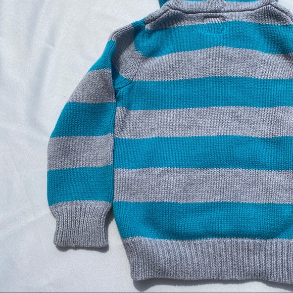 Old Navy Girls Grey/Teal Knitted Cable Hoodie 3T - Picture 11 of 15